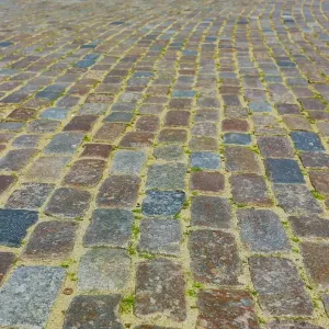 Cobbles in Castle Square in Warsaw, Poland
