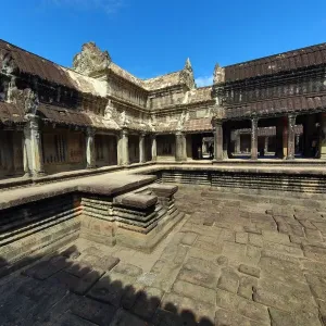 Courtyard in Angkor Wat Temple in Siem Reap, Cambodia