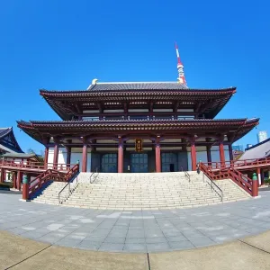 Daiden (Hondo) the main hall of Zojoji Temple in Tokyo, Japan