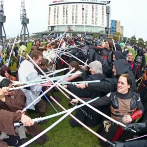 The dark side and the light side of the force take part in a huge Star Wars light