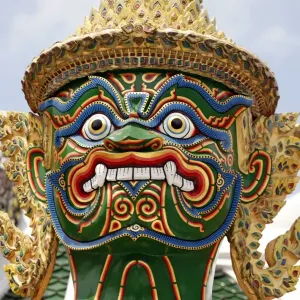 Giant Temple Guardian Statue at the Grand Palace Complex, Wat Phra Kaew, Bangkok Giant Temple Guardian Statue at the Grand Palace Complex, Wat Phra Kaew, Bangkok