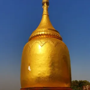 Gold Bupaya Pagoda in Old Bagan, Bagan, Myanmar (Burma)