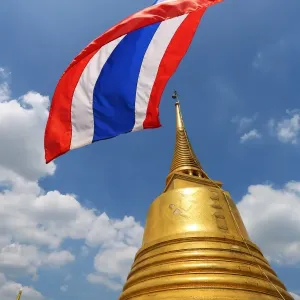 Gold Chedi at the Golden Mount, Wat Saket Temple, Bangkok, Thailand