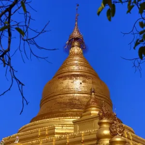 Gold stupa of Kuthodaw Pagoda, Mandalay, Myanmar (Burma)