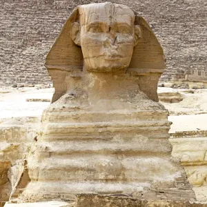 The Great Sphinx statue on the Giza Plateau, Cairo, Egypt