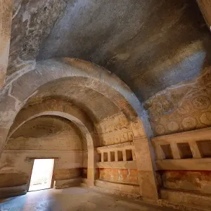 Interior of a house in the ancient Roman city of Pompeii, Italy Interior of a house in the ancient Roman city of Pompeii, Italy