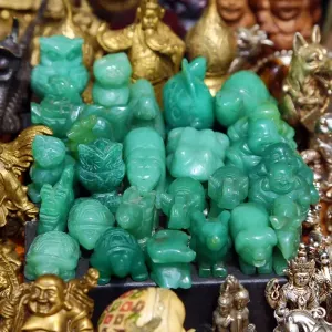 Jade figures on sale in the Old City, Shanghai, China