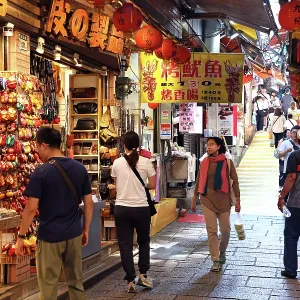 Jiufen Old Street shopping street, Jiufen, Taiwan ROC
