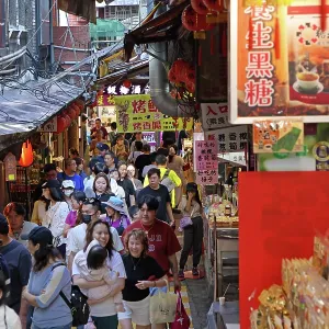 Jiufen Old Street shopping street, Jiufen, Taiwan ROC