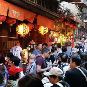Jiufen Old Street shopping street, Jiufen, Taiwan ROC