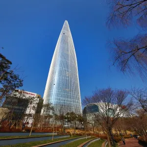 Lotte World Tower skyscraper in Jamsil, Seoul, Korea