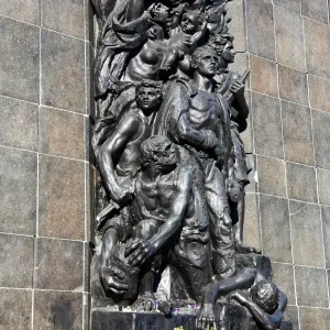Memorial of the Heroes of the Warsaw Ghetto uprising in Warsaw, Poland