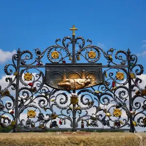 Memorial Plate for Saint John of Nepomuk on the Charles Bridge, Prague, Czech Republic