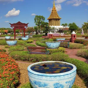 Muang Boran, The Ancient City, historical museum of reproductions of famous Thai buildings, Bangkok, Thailand