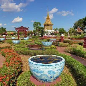 Muang Boran, The Ancient City, historical museum of reproductions of famous Thai buildings, Bangkok, Thailand
