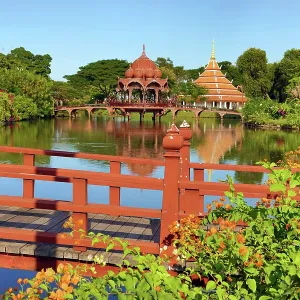 Muang Boran, The Ancient City, historical museum of reproductions of famous Thai buildings, Bangkok, Thailand