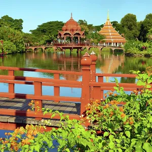 Muang Boran, The Ancient City, historical museum of reproductions of famous Thai buildings, Bangkok, Thailand