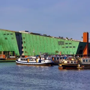 NEMO Science Centre on the waterfront in Amsterdam, Holland