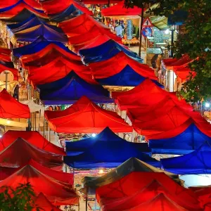 Night Market street market in Luang Prabang, Laos