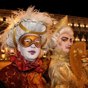 A night at the Venice Carnival, Venice, Italy