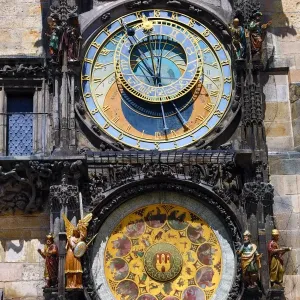 The Orloj or Astronomical Clock on the Old Town City Hall in Old Town Square in Prague