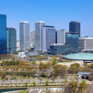 Osaka city skyline, Osaka, Japan