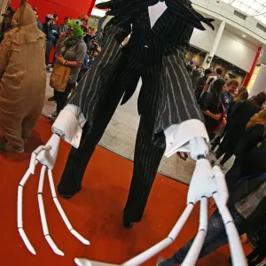 A participant dressed as Jack Skellington from the Nightmare before Christmas