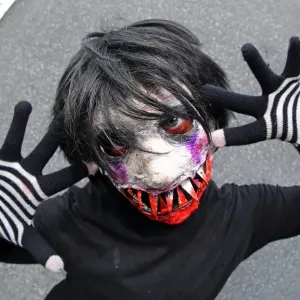 A participant dressed as Marionette from Five Nights at Freddys at MCM London Comic