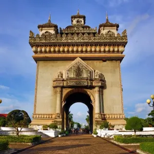 Patuxay Monument arch, Vientiane, Laos Patuxay Monument arch, Vientiane, Laos