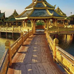 Pavilion of the Enlightened at Muang Boran, The Ancient City, historical museum of reproductions of famous Thai buildings, Bangkok, Thailand