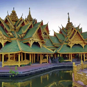 Pavilion of the Enlightened at Muang Boran, The Ancient City, historical museum of reproductions of famous Thai buildings, Bangkok, Thailand
