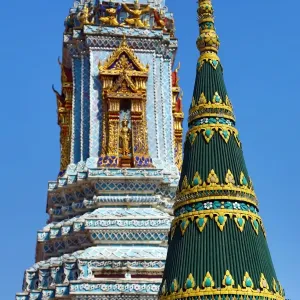 Phra Atsada Maha Chedi at Wat Phra Kaew Royal Palace complex in Bangkok, Thailand Phra Atsada Maha Chedi at Wat Phra Kaew Royal Palace complex in Bangkok, Thailand