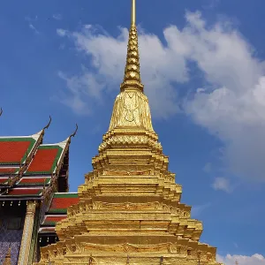 Phra Suwannachedi gold chedi at Wat Phra Kaew Temple (Temple of the Emerald Buddha), Bangkok, Thailand