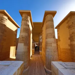 Pillars of the entry hall to the step Pyramid of Djoser (or Zoser) in the Saqqara