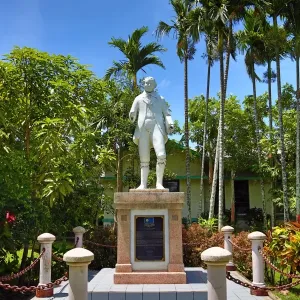 Prince LeeBoo statue, Palau Community College in Koror, Koror Island, Republic of Palau