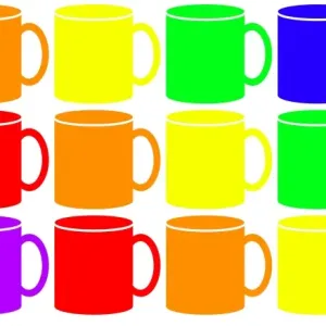 Rainbow colours Coffee and Tea Mugs hot drink mug design