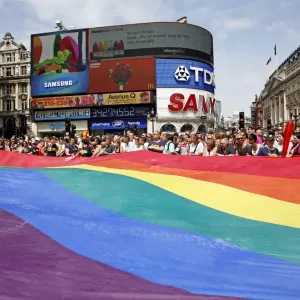 Rainbow Flag at London Pride Parade 2009