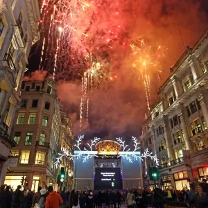 Regent Street Christmas Lights switched on, London, England