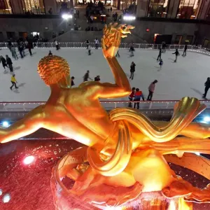 Rockefeller Center ice rink in New York