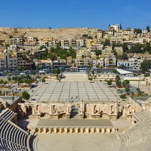 Roman theatre on the Hashemite Plaza in the Old City, Amman, Jordan