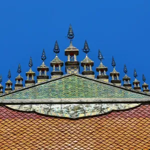 Roof decoration on Wat Nong Sikhounmuang Temple, Luang Prabang, Laos