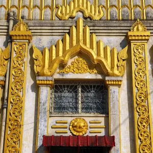 Roof decorations of Botahtaung Pagoda, Yangon, Myanmar