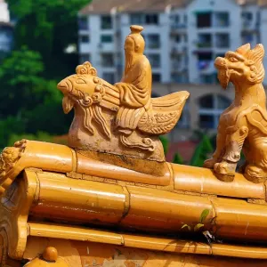 Roof decorations on the Thean Hou Chinese Temple, Kuala Lumpur, Malaysia