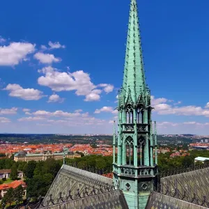 Roof of St Vitus Cathedral, Prague, Czech Republic