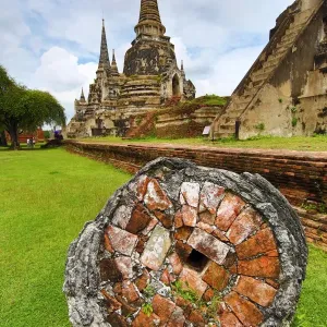 Ruins of the chedis of Wat Phra Si Sanphet Temple, Ayutthaya, Thailand