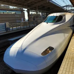 Shinkansen Train at Kyoto Railway Station, Kyoto, Japan