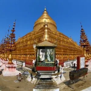Shwezigon Paya Pagoda in Nuang U, Bagan, Myanmar (Burma)