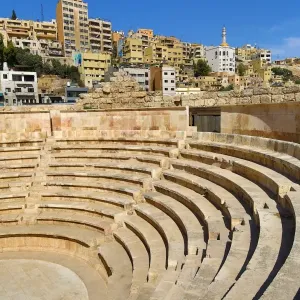 Small amphitheatre on the Hashemite Plaza in the Old City, Amman, Jordan