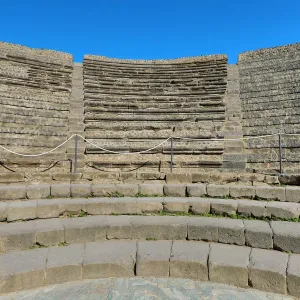 Small ruined amphitheatre in the ancient Roman city of Pompeii, Italy Small ruined amphitheatre in the ancient Roman city of Pompeii, Italy