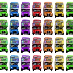 Souvenir Red and Rainbow London Double-Decker Routemaster Bus